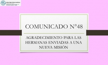 COMUNICADO N°48.- AGRADECIMIENTO PARA LAS HERMANAS
