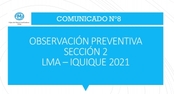 COMUNICADO N°8 - 2021, OBSERVACIÓN PREVENTIVA SECCIÓN 2, 6° BÁSICO B