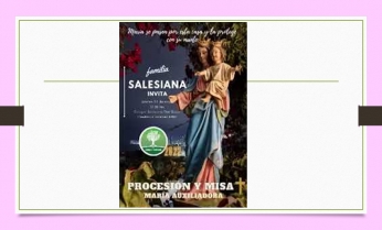 Invitación, "Solemnidad Fiesta de María Auxiliadora", Procesión y Eucaristía